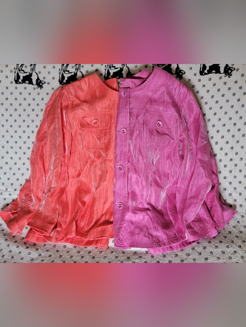 2 For The Price Of 1! Sz 18 Ruby Rd Lightweight Jackets In Fuchsia And Coral